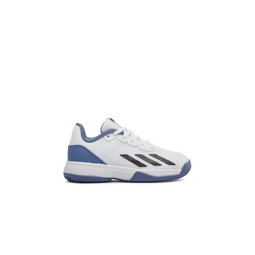 adidas Buty Courtflash Tennis Shoes IG9536 Biały ze sklepu MODIVO w kategorii Buty sportowe dziecięce - zdjęcie 171038633