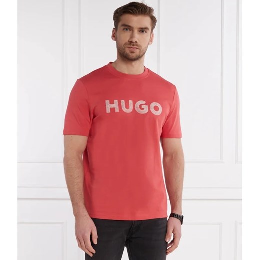 HUGO T-shirt Drochet | Regular Fit ze sklepu Gomez Fashion Store w kategorii T-shirty męskie - zdjęcie 171040120