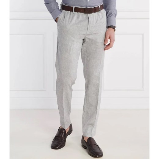 BOSS BLACK Spodnie Kane-DS | Tapered fit | z dodatkiem lnu ze sklepu Gomez Fashion Store w kategorii Spodnie męskie - zdjęcie 171040803