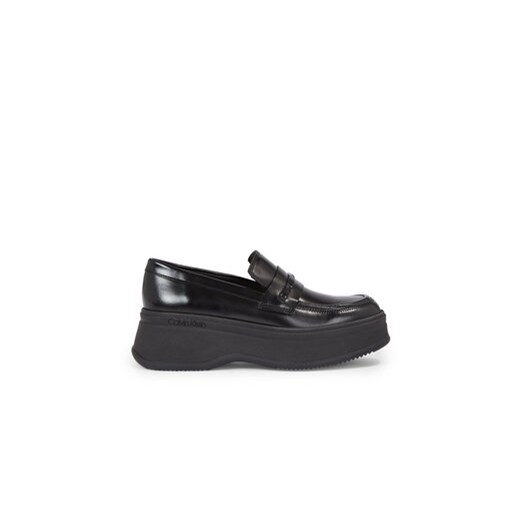 Calvin Klein Loafersy Pitched Loafer W/Hw HW0HW01817 Czarny ze sklepu MODIVO w kategorii Półbuty damskie - zdjęcie 171041461