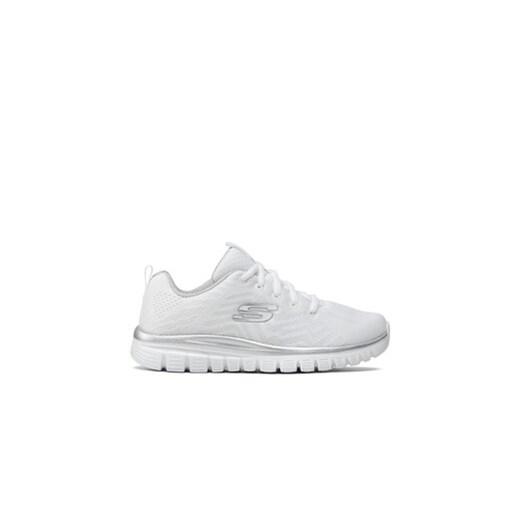 Skechers Sneakersy Get Connected 12615/WSL Biały ze sklepu MODIVO w kategorii Buty sportowe damskie - zdjęcie 171041573