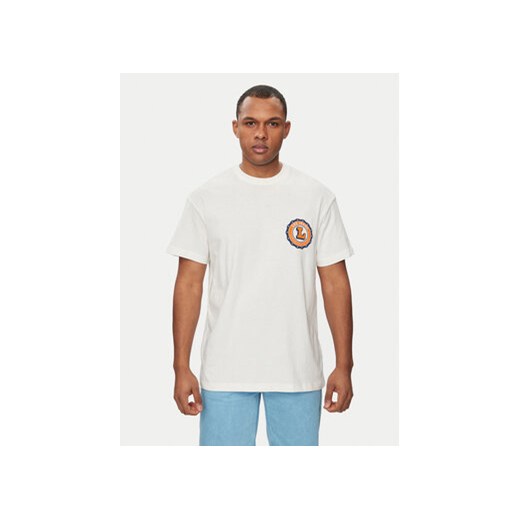Lee T-Shirt Varsity 112350085 Écru Relaxed Fit ze sklepu MODIVO w kategorii T-shirty męskie - zdjęcie 171041723