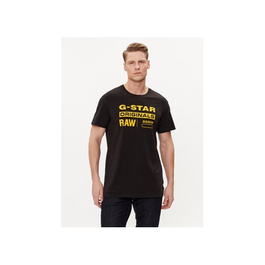 G-Star Raw T-Shirt Graphic 8 R T S\s D14143-336-6484 Czarny Regular Fit ze sklepu MODIVO w kategorii T-shirty męskie - zdjęcie 171041842