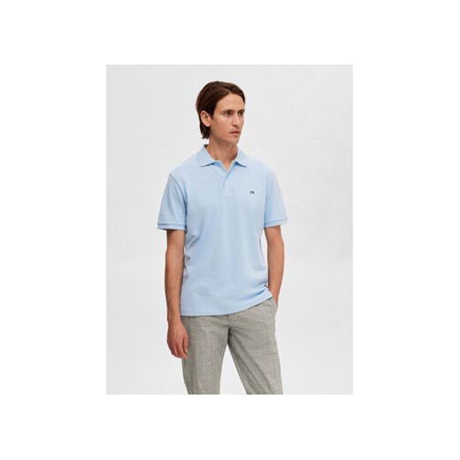 Selected Homme Polo 16087839 Niebieski Regular Fit ze sklepu MODIVO w kategorii T-shirty męskie - zdjęcie 171042040