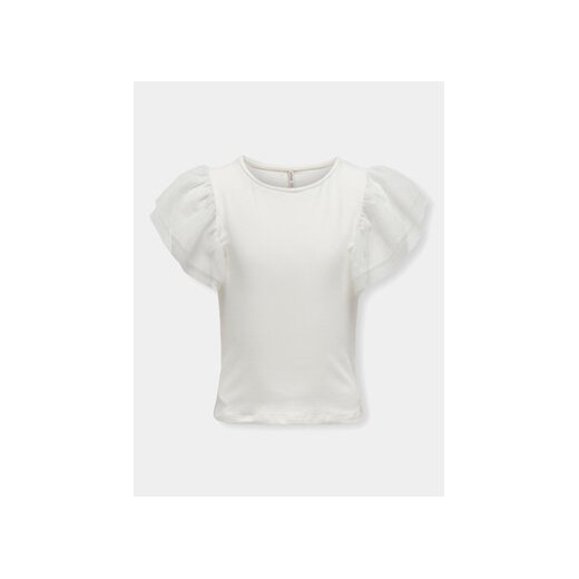 Kids ONLY Bluzka Sine 15322553 Biały Slim Fit ze sklepu MODIVO w kategorii Bluzki dziewczęce - zdjęcie 171042201