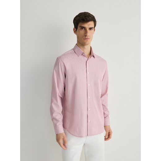 Reserved - Koszula comfort fit w paski - pastelowy róż ze sklepu Reserved w kategorii Koszule męskie - zdjęcie 171046051