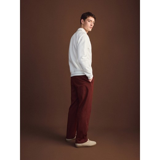Reserved - Spodnie wide leg - brązowy ze sklepu Reserved w kategorii Spodnie męskie - zdjęcie 171046171