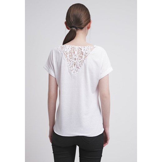 Esprit Tshirt basic white zalando  bez wzorów/nadruków