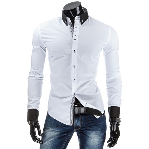 Koszula z długim rękawem (dx0792) - Biały dstreet  bawełna