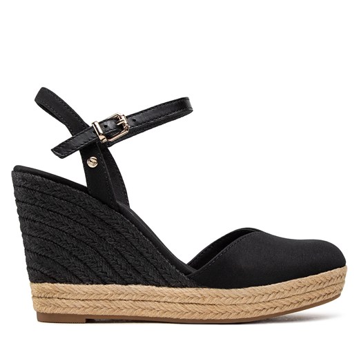 Espadryle Tommy Hilfiger Basic Closed Toe High Wedge FW0FW04786 Czarny ze sklepu eobuwie.pl w kategorii Espadryle damskie - zdjęcie 171146343