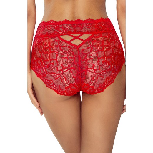 Figi damskie wysokie koronkowe czerwone Zula 5024, Kolor czerwony, Rozmiar S, Lapinee ze sklepu Intymna w kategorii Majtki damskie - zdjęcie 171146692