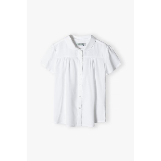 Biała elegancka koszula dziewczęca z krótkim rękawem - Max&Mia ze sklepu 5.10.15 w kategorii Koszule dziewczęce - zdjęcie 171146770