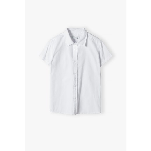 Biała elegancka koszula dla chłopca - krótki rękaw - Max&Mia ze sklepu 5.10.15 w kategorii Koszule chłopięce - zdjęcie 171146771