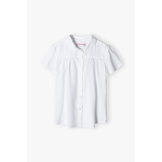 Biała elegancka koszula z krótkim rękawem - Lincoln&Sharks ze sklepu 5.10.15 w kategorii Koszule dziewczęce - zdjęcie 171146773