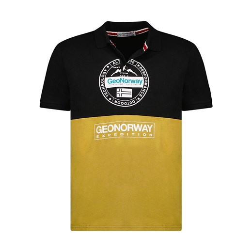 Geographical Norway Koszulka polo w kolorze czarno-żółtym Geographical Norway S promocja Limango Polska