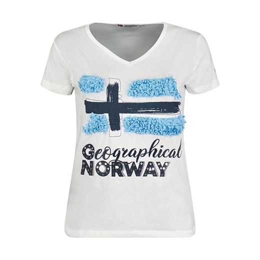 Geographical Norway Koszulka &quot;Jarine&quot; w kolorze białym ze sklepu Limango Polska w kategorii Bluzki damskie - zdjęcie 171147474