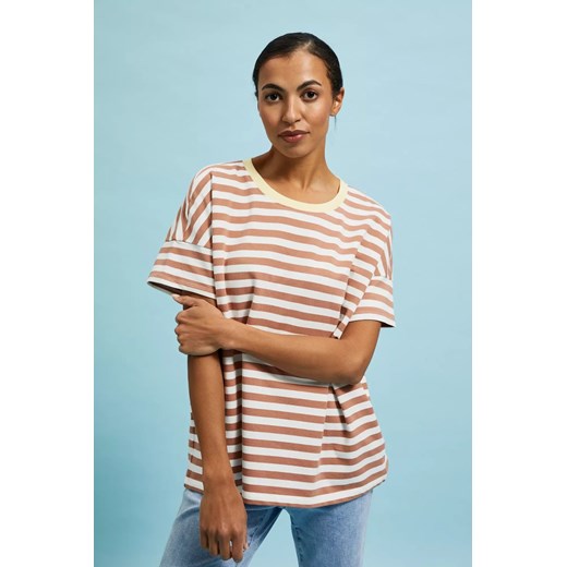 Bluza w paski brązowa M Moodo.pl
