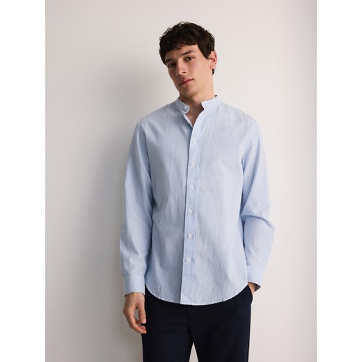 Reserved - Koszula regular fit ze stójką - jasnoniebieski ze sklepu Reserved w kategorii Koszule męskie - zdjęcie 171148544