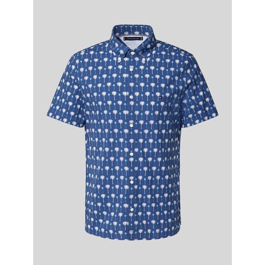 Koszula casualowa o kroju slim fit we wzory na całej powierzchni ze sklepu Peek&Cloppenburg  w kategorii Koszule męskie - zdjęcie 171149411