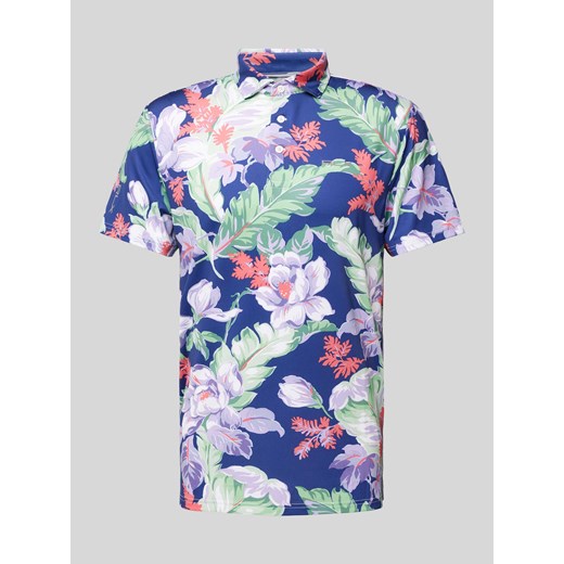 Koszulka polo o kroju tailored fit ze wzorem na całej powierzchni ze sklepu Peek&Cloppenburg  w kategorii T-shirty męskie - zdjęcie 171149473
