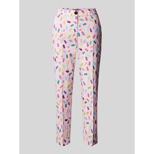 Spodnie materiałowe ze wzorem graficznym na całej powierzchni ze sklepu Peek&Cloppenburg  w kategorii Spodnie damskie - zdjęcie 171149553