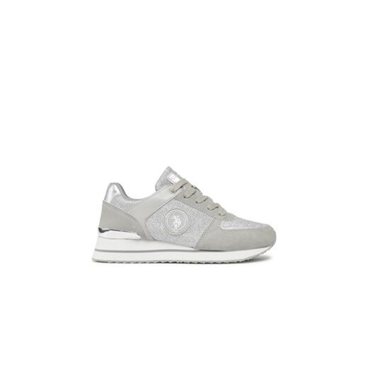 U.S. Polo Assn. Sneakersy FEY009 SHINY Srebrny ze sklepu MODIVO w kategorii Buty sportowe damskie - zdjęcie 171149954