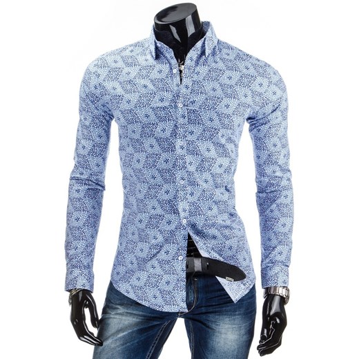 Koszula z długim rękawem (dx0769) - Niebieski dstreet  bawełna