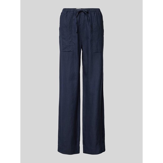 Lniane spodnie z elastycznym pasem ze sklepu Peek&Cloppenburg  w kategorii Spodnie damskie - zdjęcie 171153714