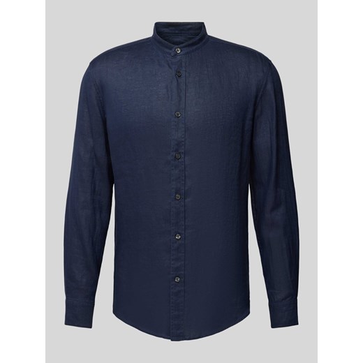 Koszula lniana o kroju regular fit ze stójką model ‘TAROK’ ze sklepu Peek&Cloppenburg  w kategorii Koszule męskie - zdjęcie 171153780