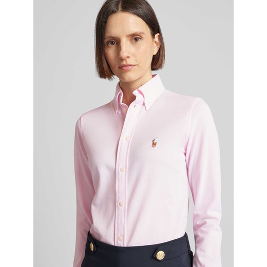 Bluzka koszulowa z kołnierzykiem typu button down model ‘HEIDI’ Polo Ralph Lauren M promocyjna cena Peek&Cloppenburg 