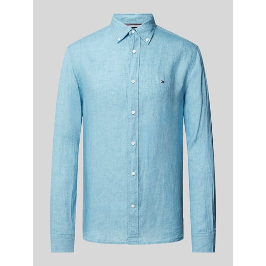 Koszula casualowa o kroju regular fit z lnu model ‘PIGMENT’ ze sklepu Peek&Cloppenburg  w kategorii Koszule męskie - zdjęcie 171154230