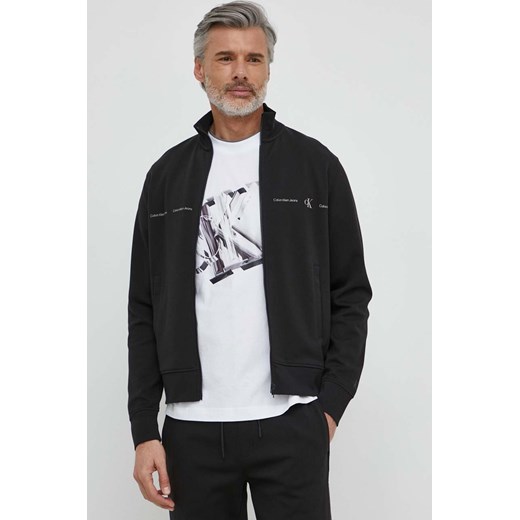 Calvin Klein Jeans bluza męska kolor czarny z nadrukiem J30J325493 ze sklepu ANSWEAR.com w kategorii Bluzy męskie - zdjęcie 171160474