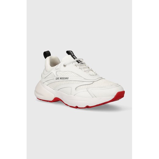 Love Moschino sneakersy kolor biały JA15595G0IIQ310A ze sklepu ANSWEAR.com w kategorii Buty sportowe damskie - zdjęcie 171161343