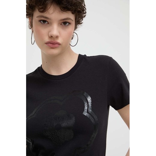 Vans t-shirt bawełniany damski kolor czarny ze sklepu ANSWEAR.com w kategorii Bluzki damskie - zdjęcie 171162352