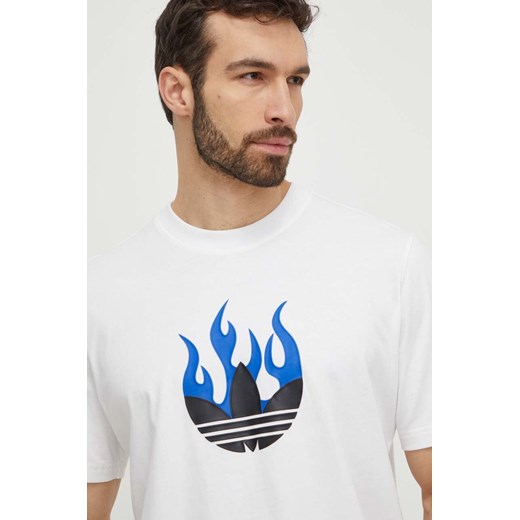 adidas Originals t-shirt bawełniany męski kolor biały z nadrukiem IS2944 ze sklepu ANSWEAR.com w kategorii T-shirty męskie - zdjęcie 171162480