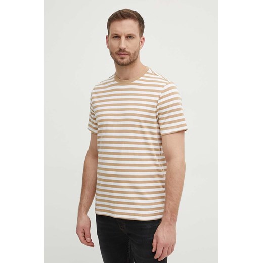 Michael Kors t-shirt bawełniany męski kolor beżowy wzorzysty ze sklepu ANSWEAR.com w kategorii T-shirty męskie - zdjęcie 171162501