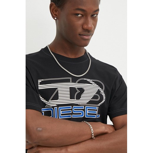 Diesel t-shirt bawełniany T-DIEGOR-K74 męski kolor czarny z nadrukiem Diesel XXL ANSWEAR.com