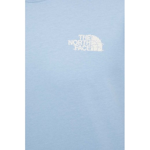 The North Face t-shirt bawełniany męski kolor niebieski z nadrukiem NF0A87F6QEO1 The North Face S ANSWEAR.com