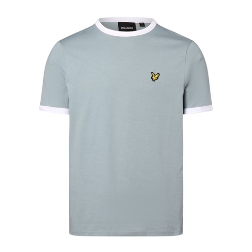 Lyle & Scott T-shirt męski Mężczyźni Bawełna jasnoniebieski jednolity ze sklepu vangraaf w kategorii T-shirty męskie - zdjęcie 171164102