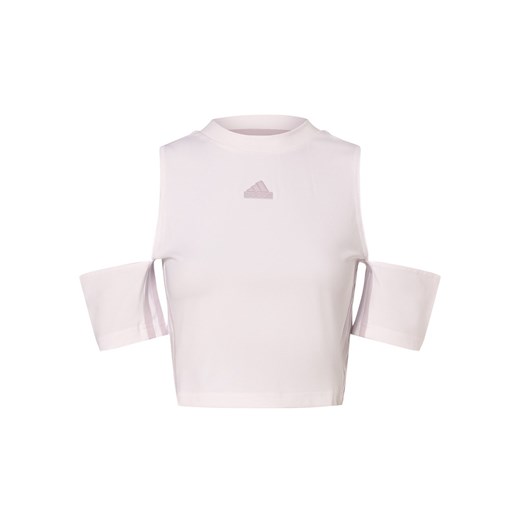 adidas Sportswear Top damski Kobiety Sztuczne włókno biały jednolity ze sklepu vangraaf w kategorii Bluzki damskie - zdjęcie 171164113