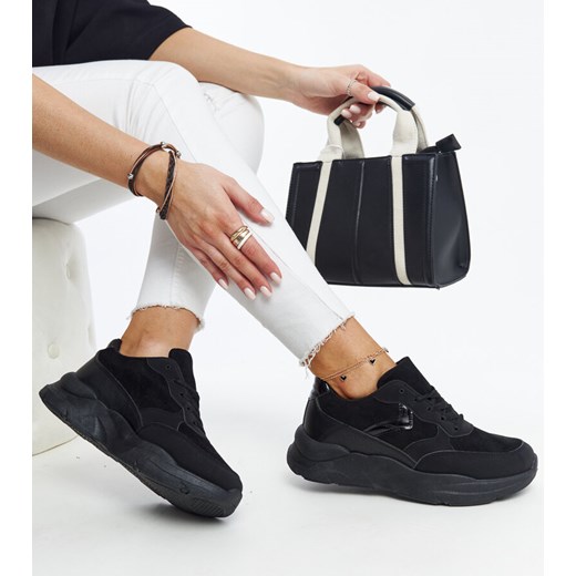 Czarne sneakersy na platformie Nereida ze sklepu gemre w kategorii Buty sportowe damskie - zdjęcie 171164164