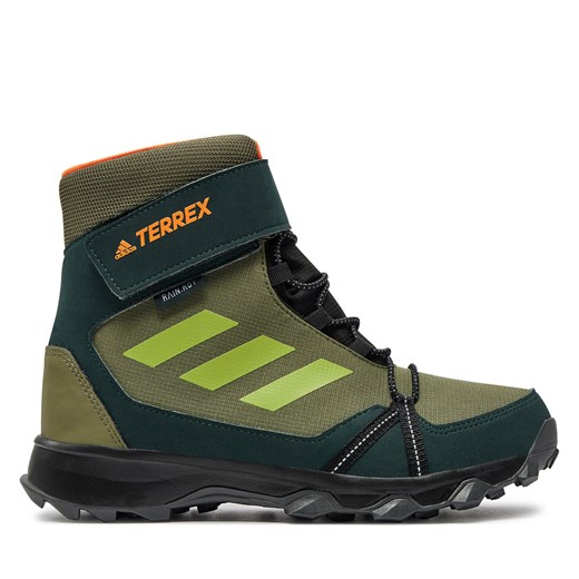 Trekkingi adidas Terrex Snow Cf R.Rdy K GZ1178 Zielony ze sklepu eobuwie.pl w kategorii Buty trekkingowe dziecięce - zdjęcie 171168220