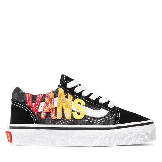 Tenisówki Vans Old Skool VN0A7Q5FABX1 (Flame Logo Repeat) Black ze sklepu eobuwie.pl w kategorii Trampki dziecięce - zdjęcie 171169610