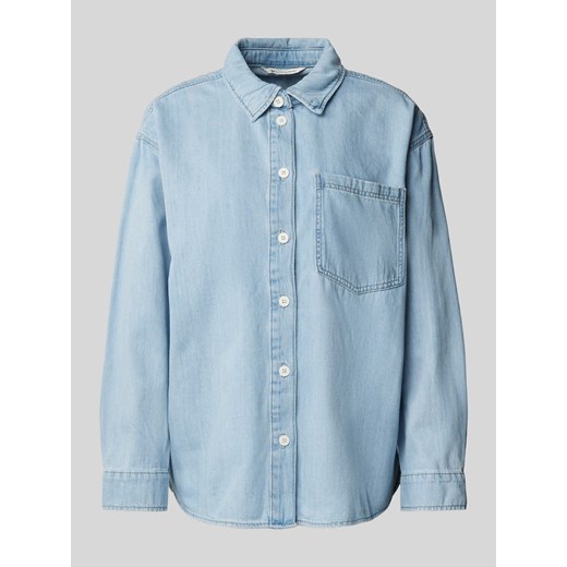 Koszula jeansowa o kroju oversized z kieszenią na piersi ze sklepu Peek&Cloppenburg  w kategorii Koszule damskie - zdjęcie 171174014