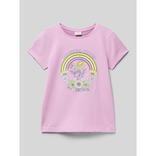 T-shirt z nadrukowanym motywem ze sklepu Peek&Cloppenburg  w kategorii Bluzki dziewczęce - zdjęcie 171174180