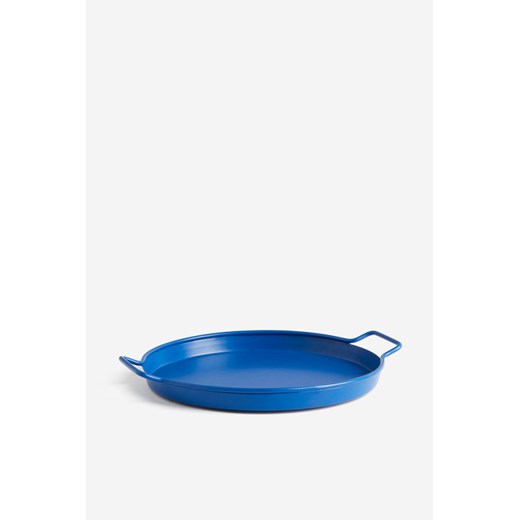 H & M - Okrągła taca z metalu - Niebieski ze sklepu H&M w kategorii Tace - zdjęcie 171174323