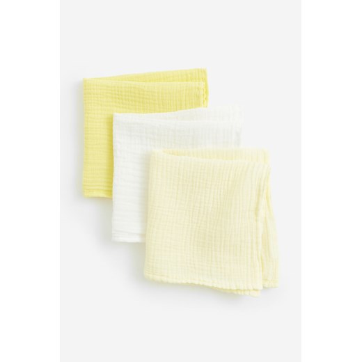 H & M - Kocyk przytulanka 3-pak - Żółty H & M One Size H&M
