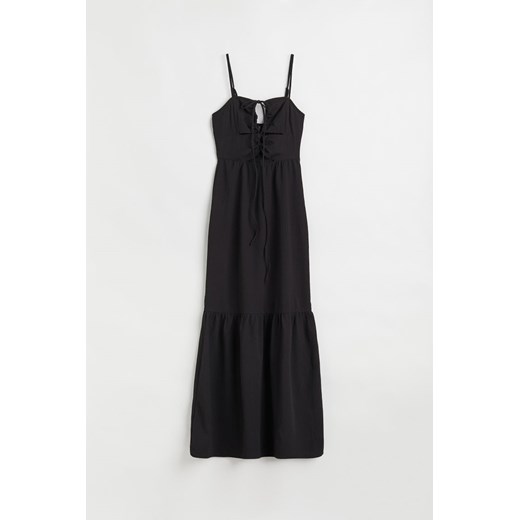 H & M - Długa sukienka z wycięciem - Czarny ze sklepu H&M w kategorii Sukienki - zdjęcie 171174410