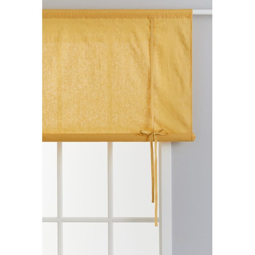 H & M - Podwijana zasłona z lnem - Żółty ze sklepu H&M w kategorii Rolety - zdjęcie 171174414