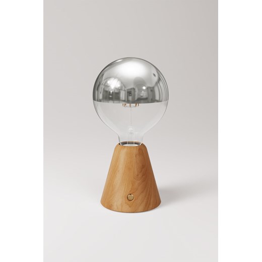 H & M - Drewniana Lampa Do Ładowania Z Żarówką Metal - Biały ze sklepu H&M w kategorii Lampy stołowe - zdjęcie 171174551